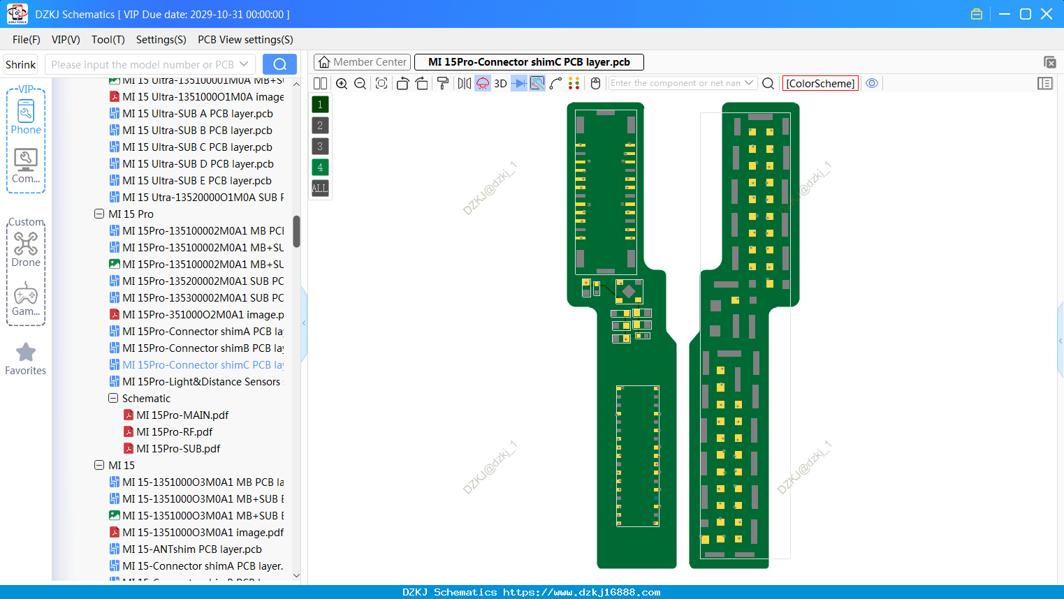 XiaoMi MI 15Pro-Connector ShimC PCB Layer